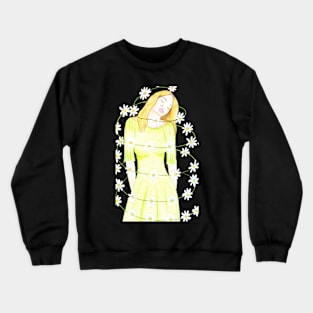 Dancing with the Daisies- Blue Crewneck Sweatshirt